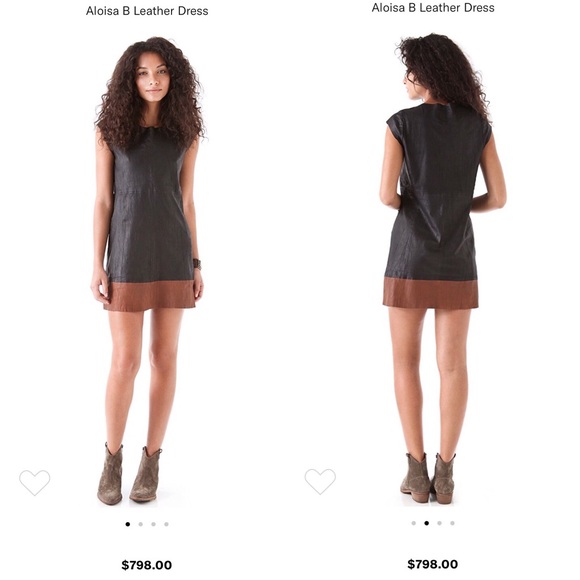 Joie Aloisa B Leather Dress - Picture 2 of 12